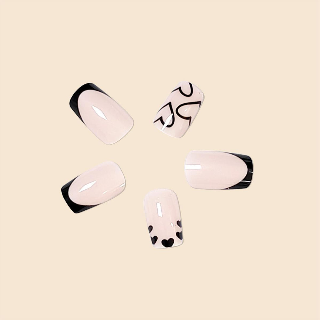 Heart-Designed Nail Art