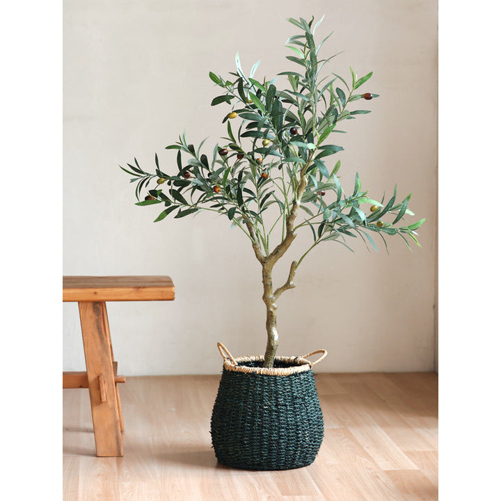 Handcrafted storage basket with natural details Stornfield