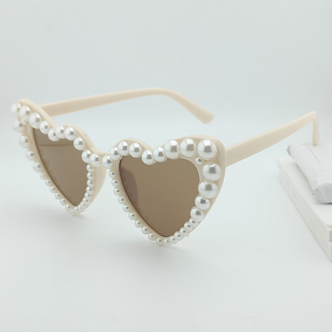 Heart-Shaped Pearl-Accented Sunglasses Stornfield