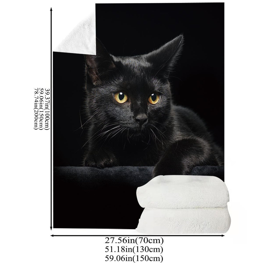 Cat-Themed Plush Blanket