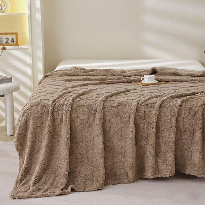 Women Plush Bedspread with Textured Design Stornfield