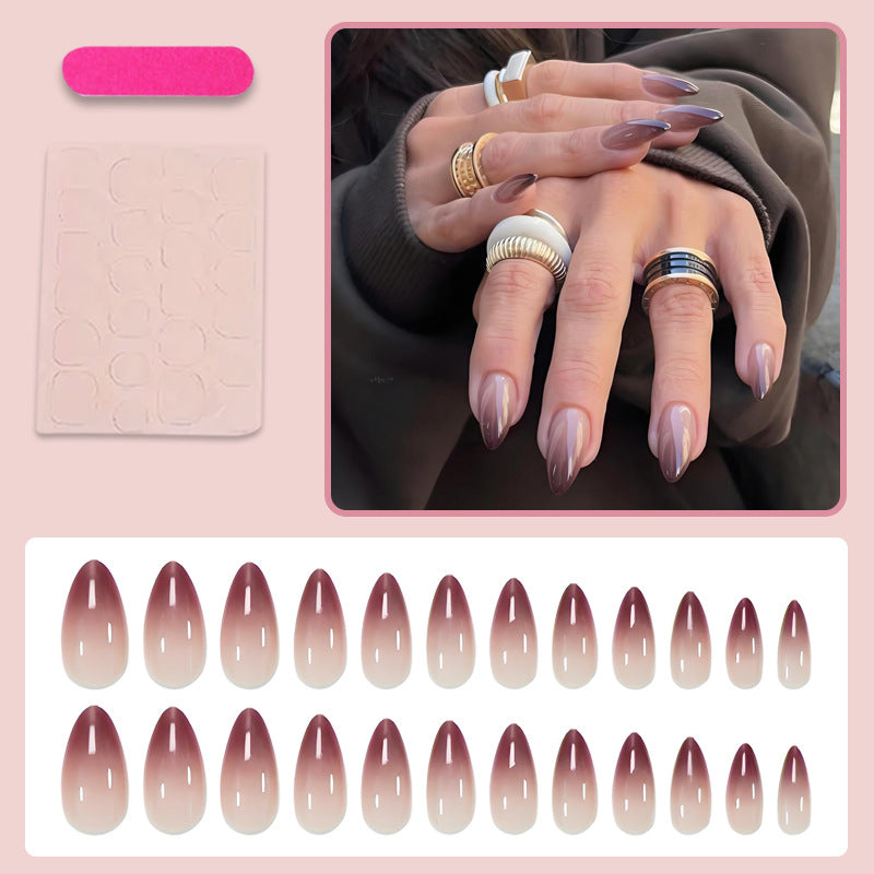 Acrylic nail set in stylish ombre design Stornfield