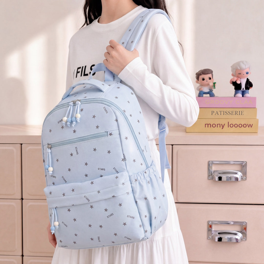 Stylish Star-Patterned Everyday Backpack Stornfield