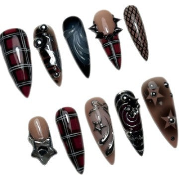 Gothic Themed Press-On Nail Art Stornfield