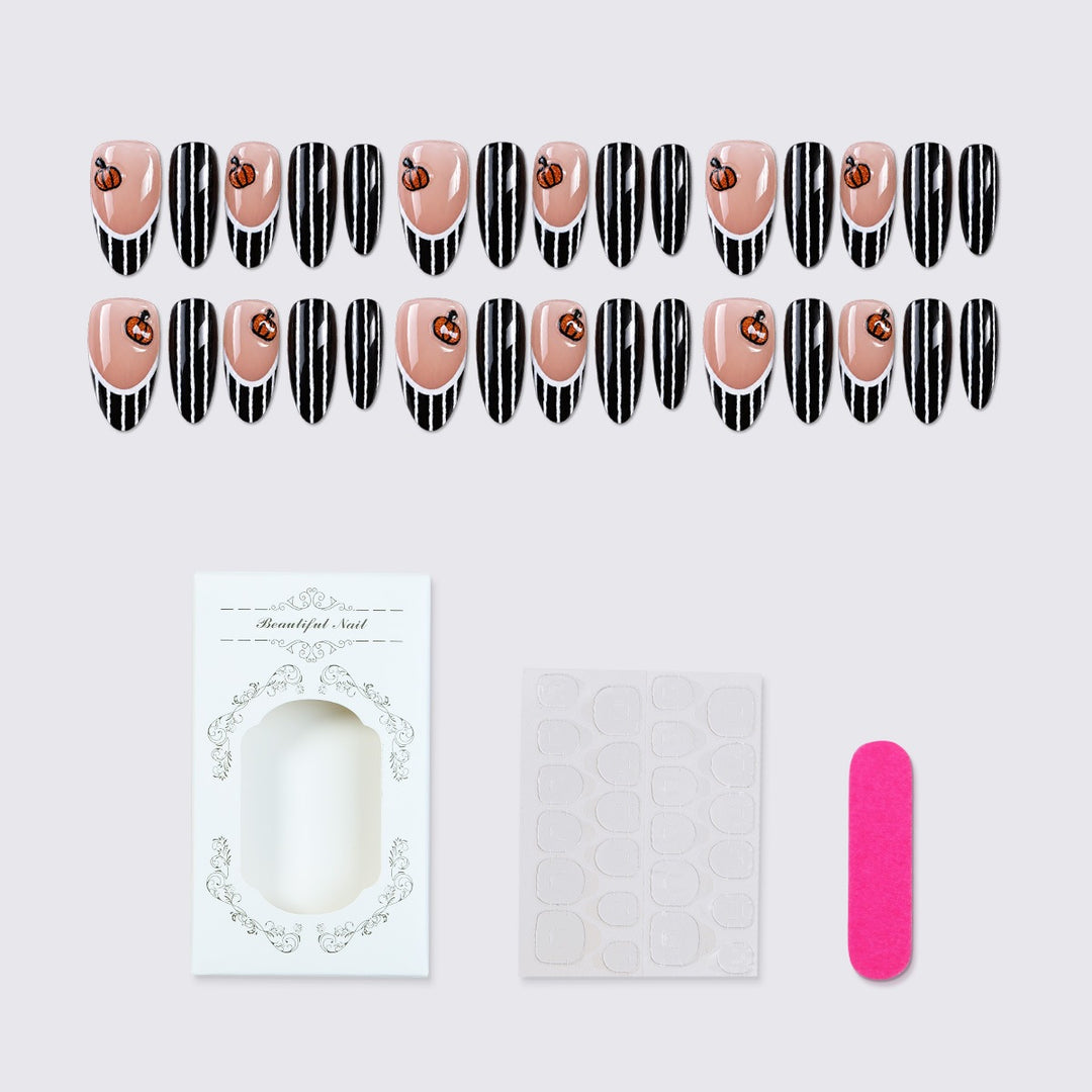 Nail art set with elegant zebra designs and creative accents Stornfield