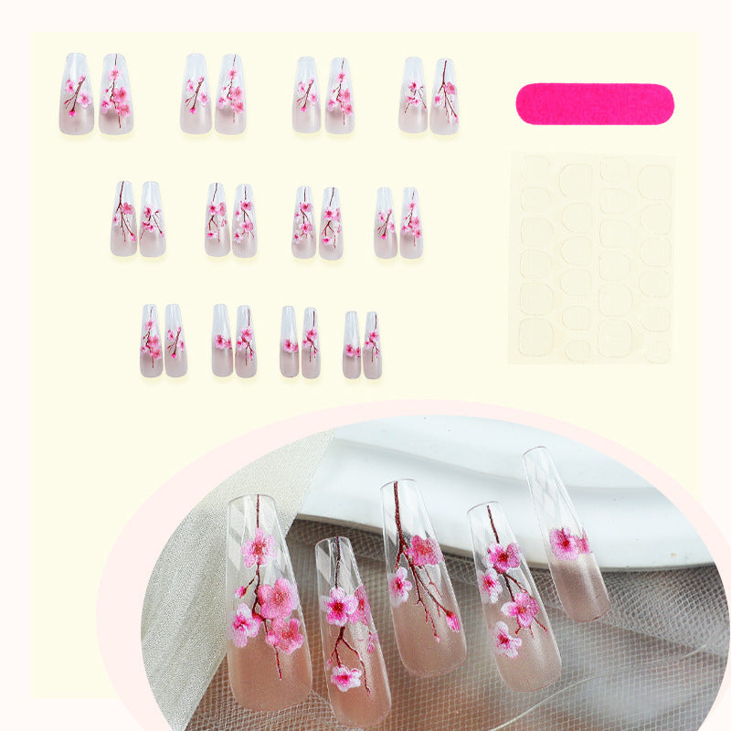 Floral-Designed Press-On Nails