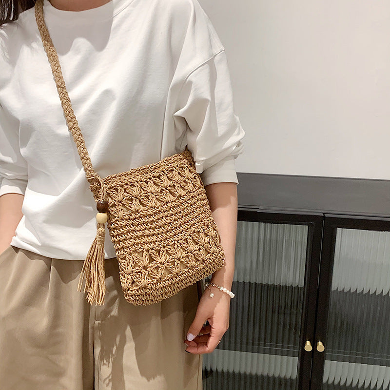 Hand-knotted macrame bag with special wave pattern Stornfield