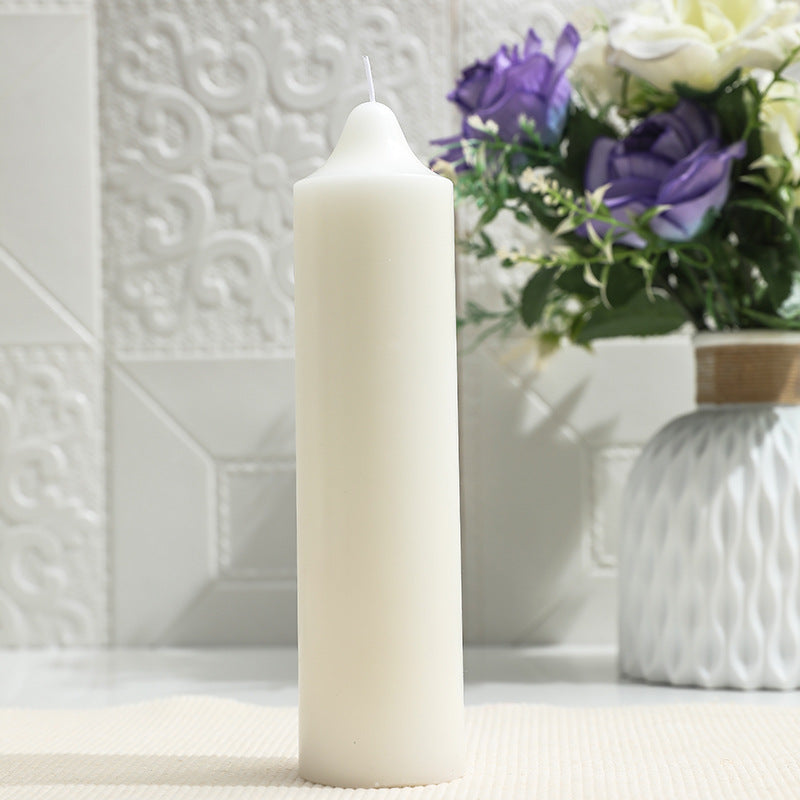 Unscented Long-Burning Pillar Candle for Home Decor