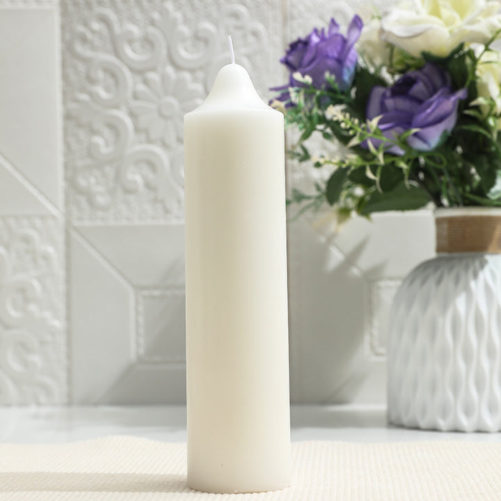 Unscented Long-Burning Pillar Candle for Home Decor