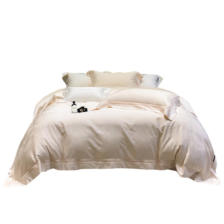 Hotel-Grade Silky Sateen Duvet Cover Set with Ladder-Stitch Hem & Envelope Shams