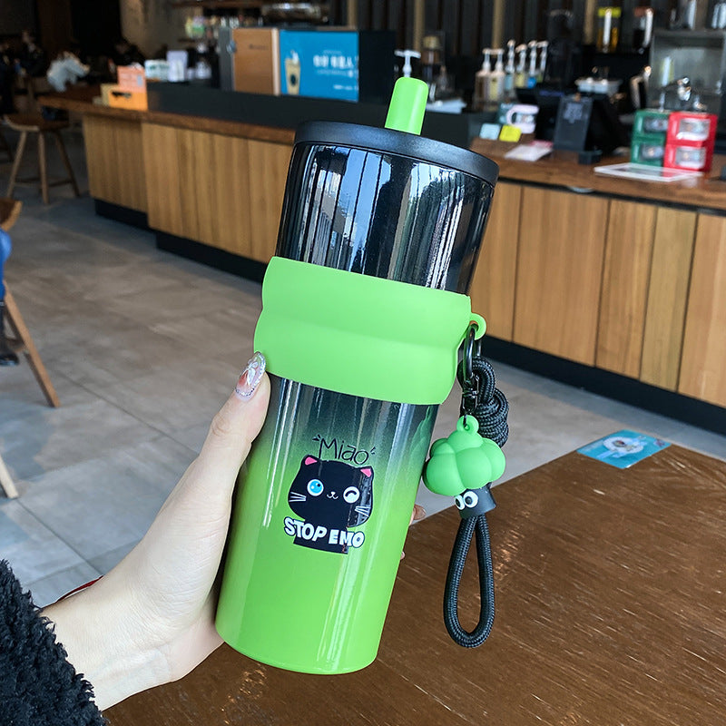 Women's playful coffee mug with silicone sleeve and integrated pendant Stornfield