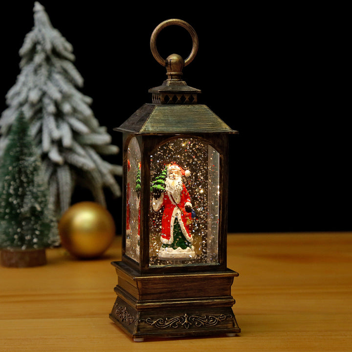 Nostalgic Christmas lantern with moving scene Stornfield