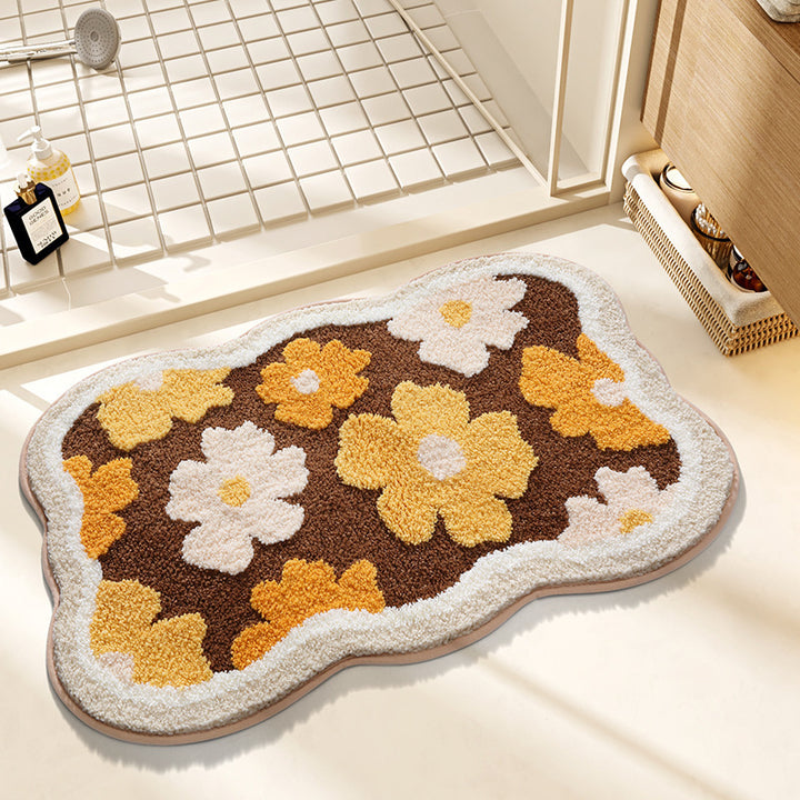 Floral Design Bath Mat Stornfield