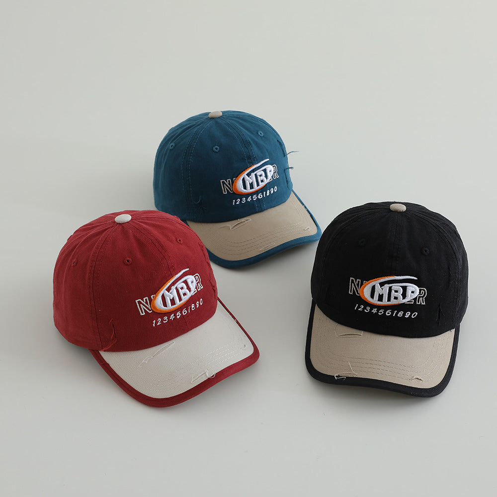 Men's Distressed Cotton Logo Baseball Cap Stornfield
