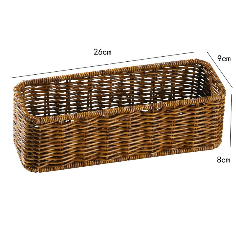 Handcrafted Rectangular Wicker Storage Bin Stornfield