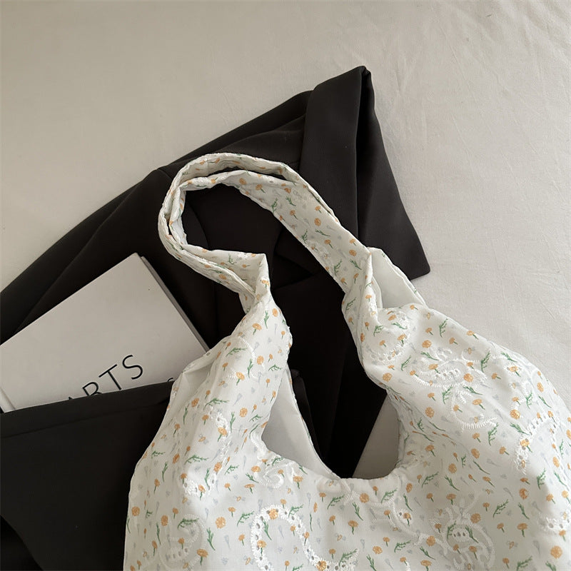 Floral Patterned Reusable Shopping Tote Bag