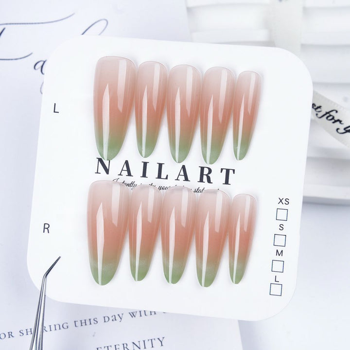 Artistic Almond-Shaped Press-On Nail Set Stornfield