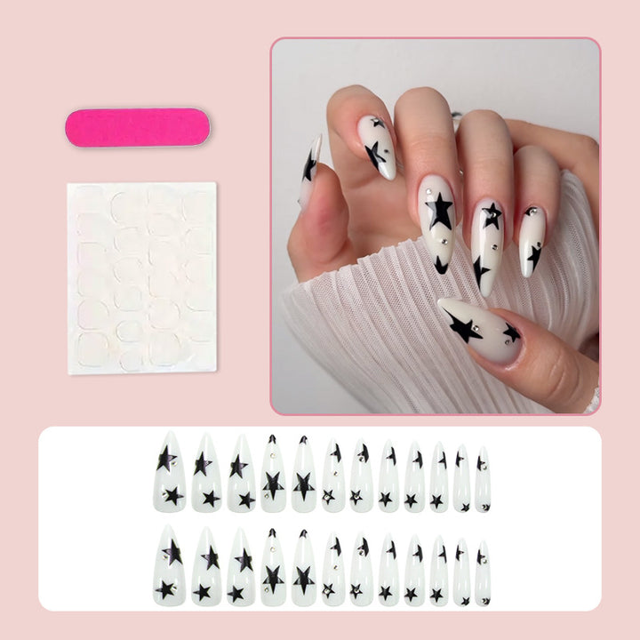 Stylish star design fake nails Stornfield