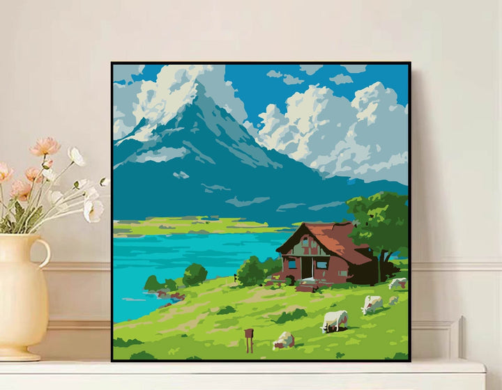 Scenic Mountain Landscape Canvas Art Stornfield