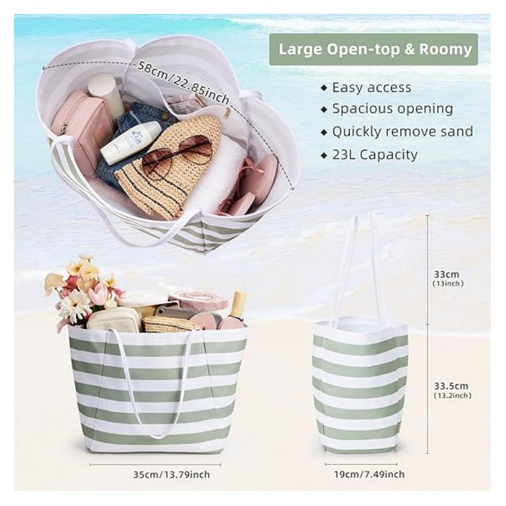 Beach bag with large storage space and water-repellent material Stornfield