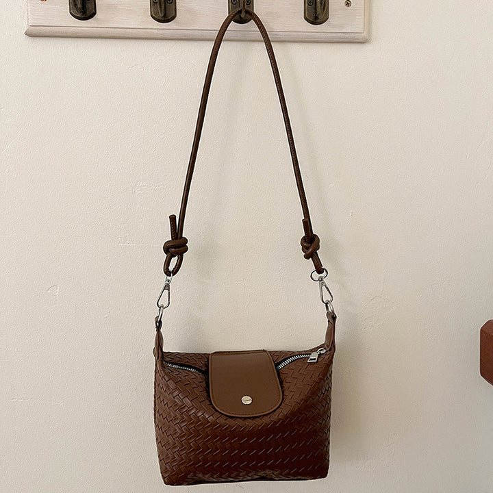 Textured Weave Crossbody Bag
