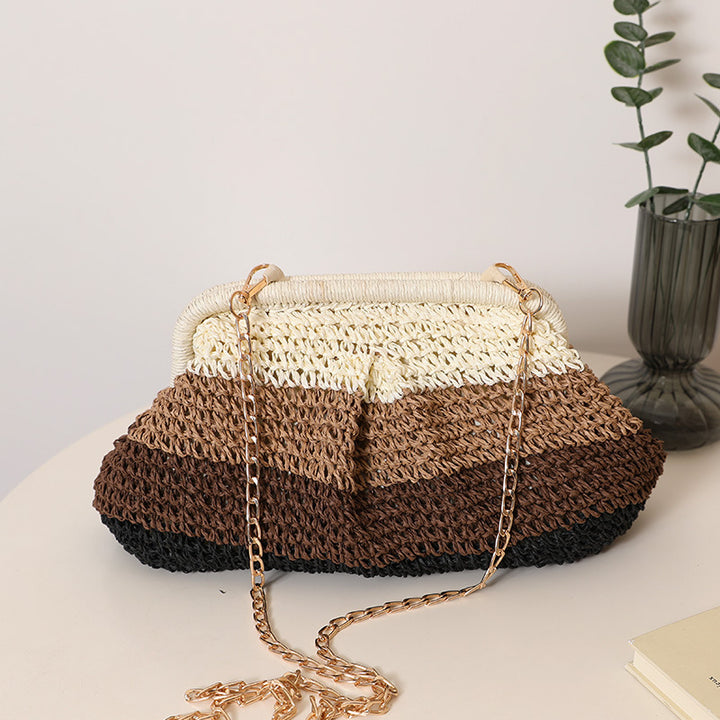 Handmade basket bag with trendy gradient Stornfield