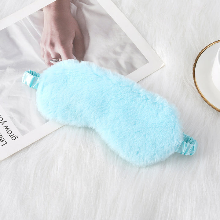Women's cozy sleep mask made of plush with adjustable elastic band and lightproof inner lining Stornfield
