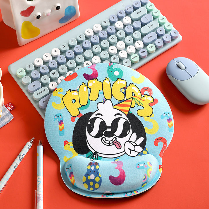 Cartoon-Themed Ergonomic Wrist Rest Pad