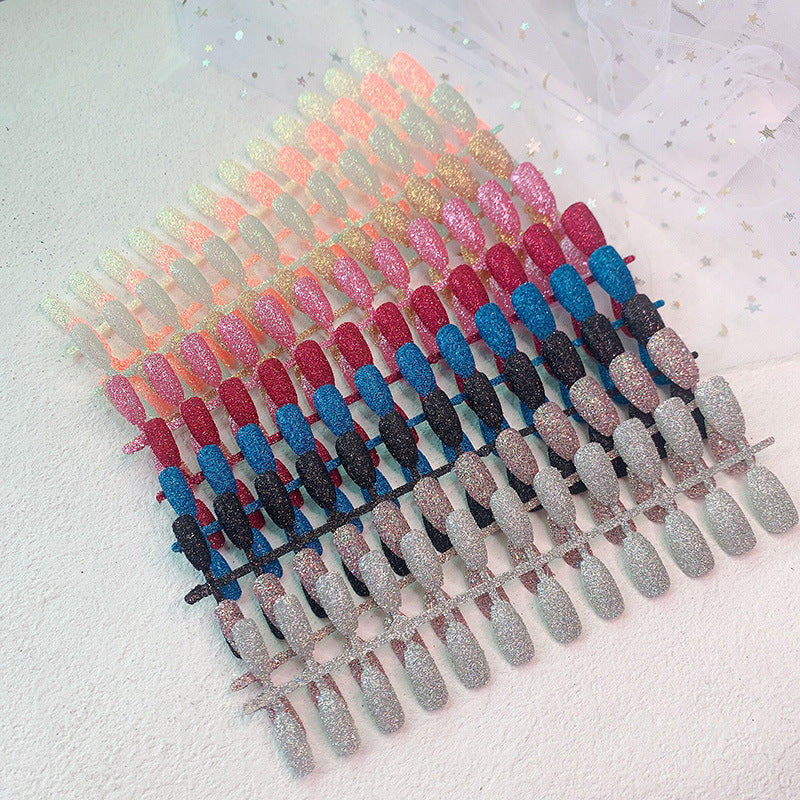 Glittery Gel Press-On Nail Extensions