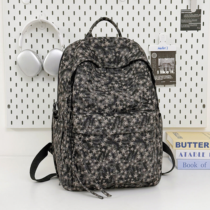 Spacious Star-Patterned Casual Backpack Stornfield