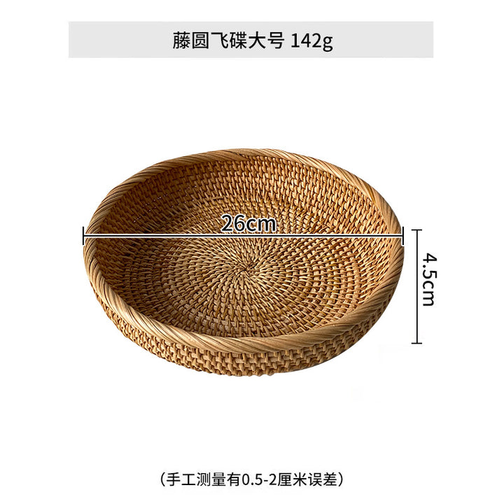 Ladies chic round basket made of natural willow material Stornfield
