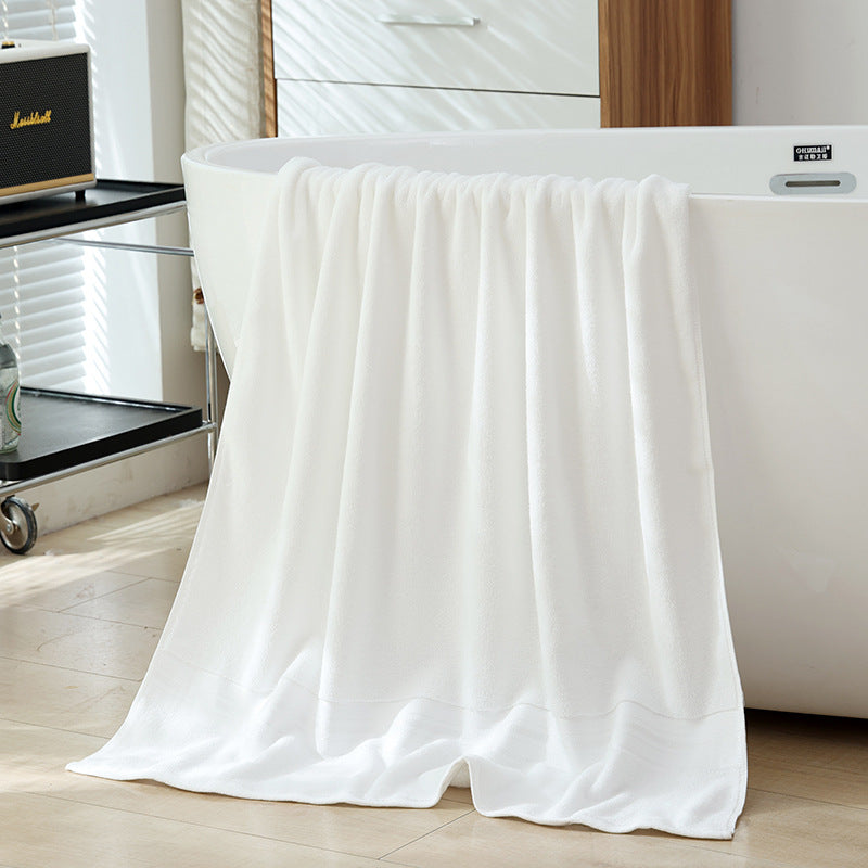 Large soft cotton terry bath towel absorbent wellness towel
