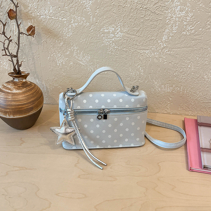 Structured Polka Dot Handbag