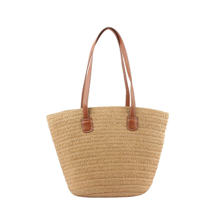 Stylish basket bag with leather handles Stornfield
