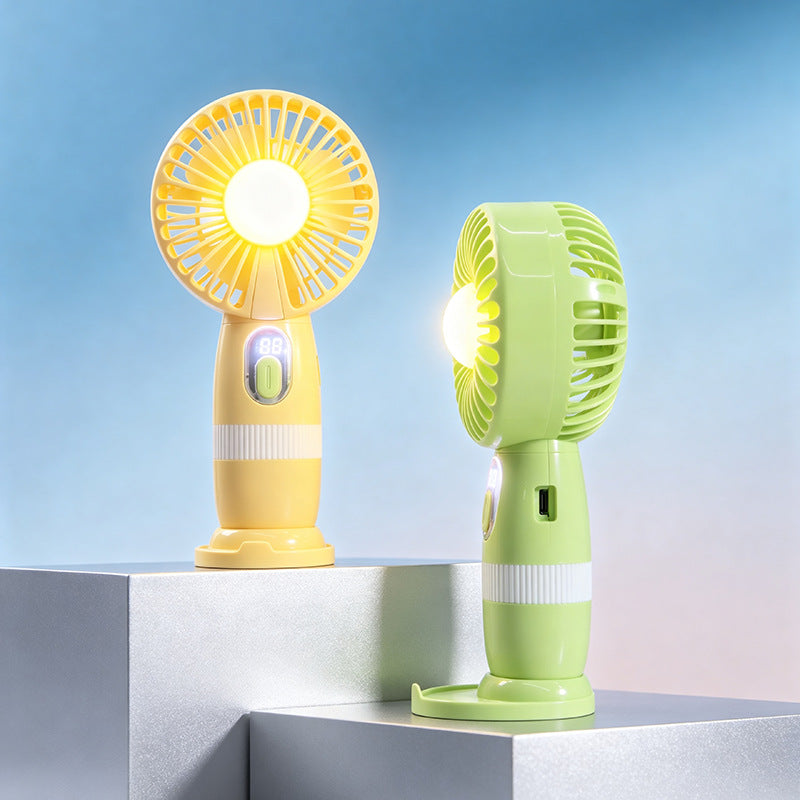 Women's portable mini fan with built-in LED light Stornfield