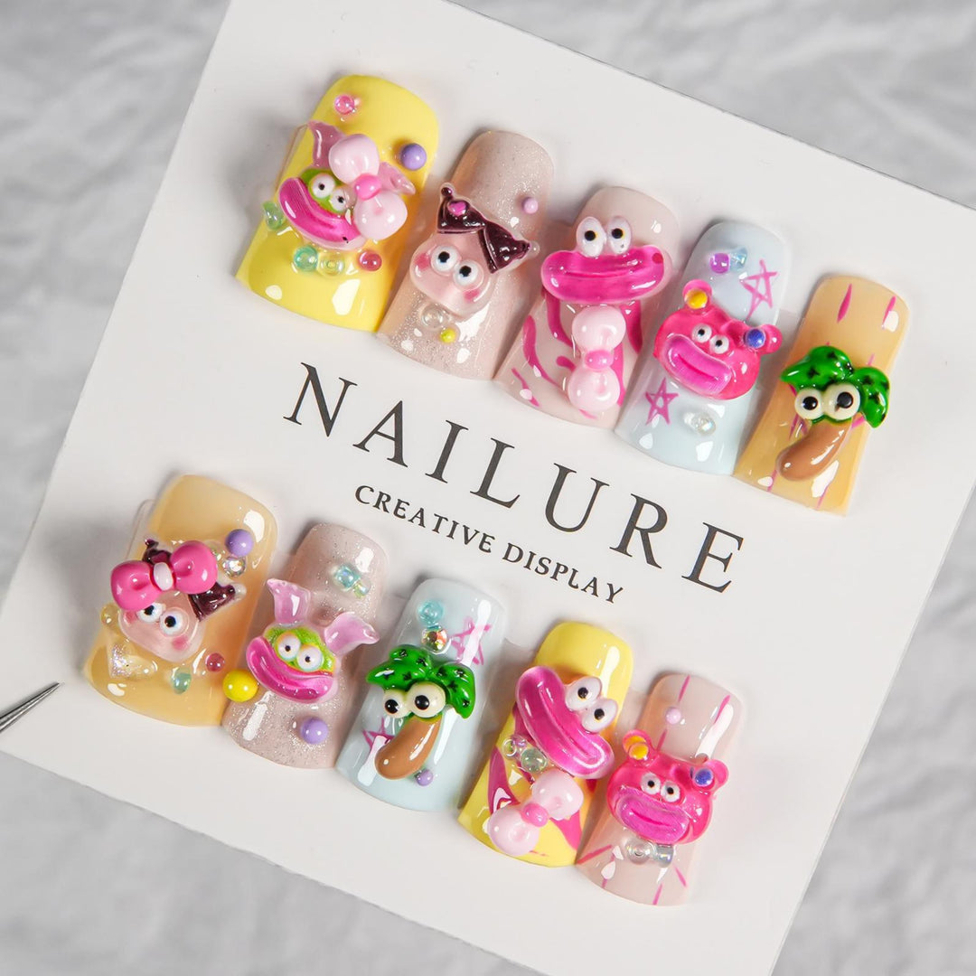 Creative Themed Press-On Nail Set