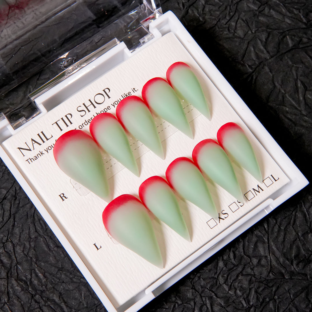 Stiletto Press-On Nail Set with Ombre Tip Design