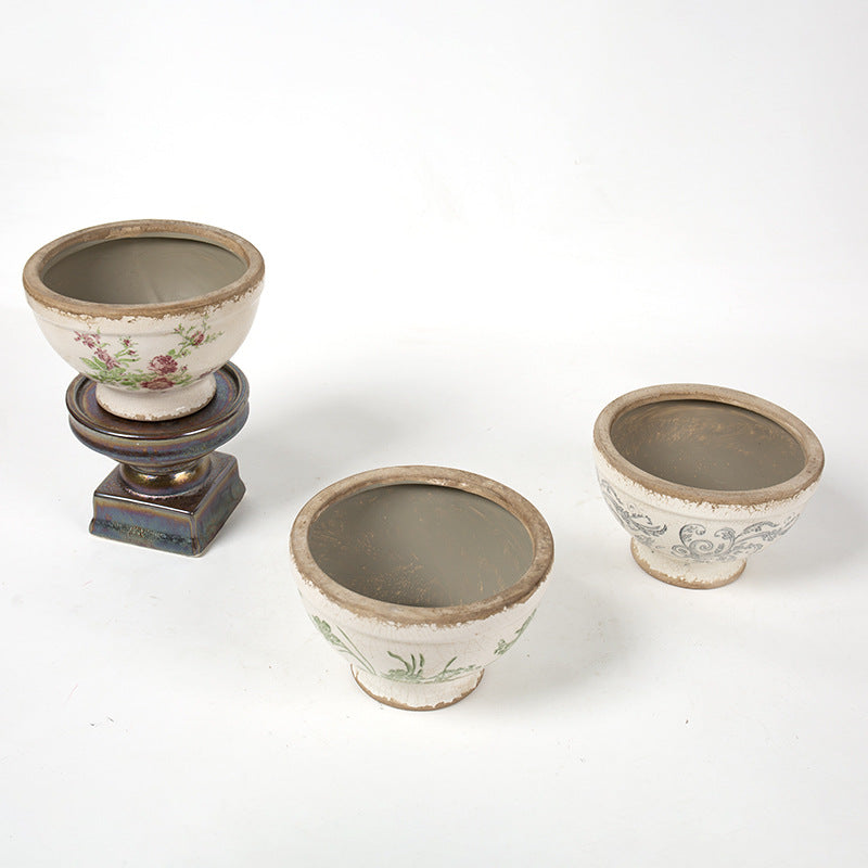 Floral Ceramic Planter Stornfield