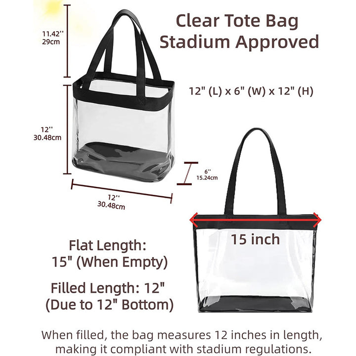 Transparent tote bag with removable interior compartment Stornfield