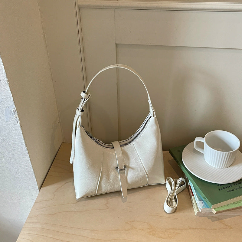 Sleek Patent Leather Hobo Bag
