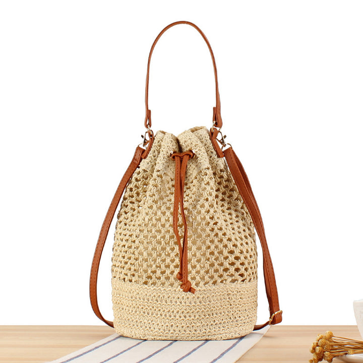 Braided Bucket Bag Made of Natural Material Stornfield
