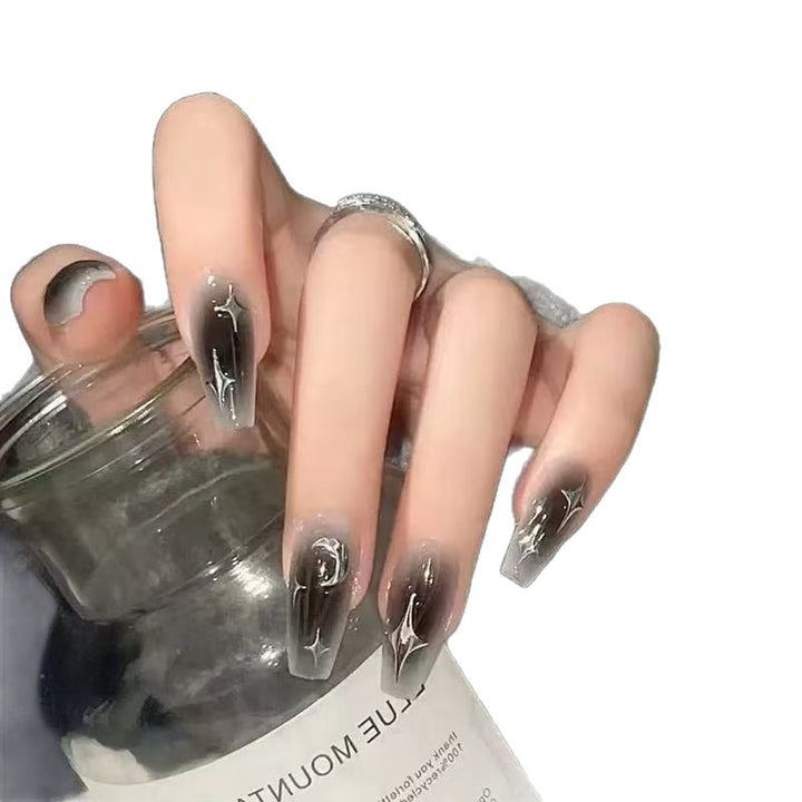 Glamorous artificial nails with rhinestone details Stornfield