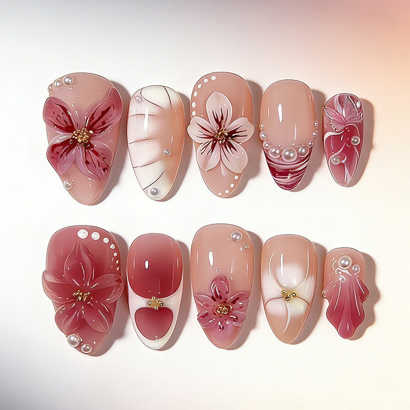 creative nail art set with maritime motifs and sparkling accents Stornfield