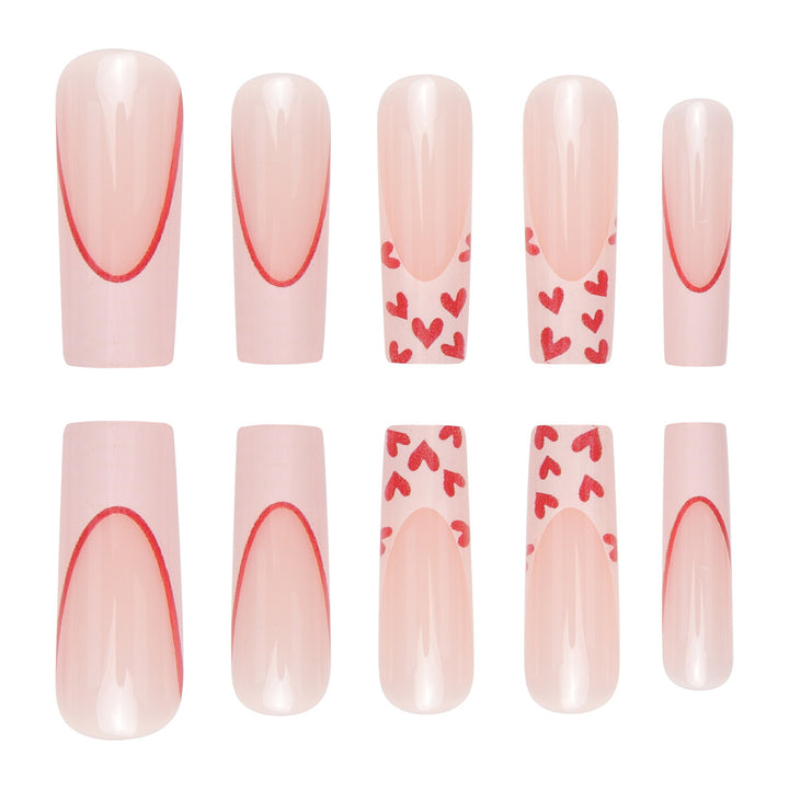 Romantic Heart-Accent Press-On Nail Set Stornfield