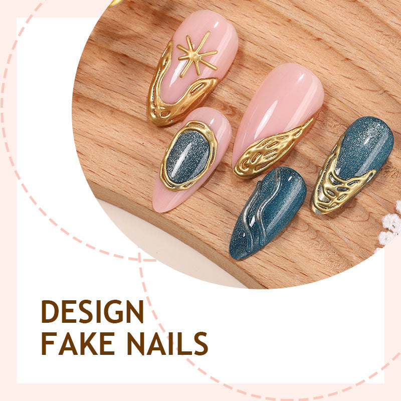 Artificial nail set with elegant 3D embellishments Stornfield