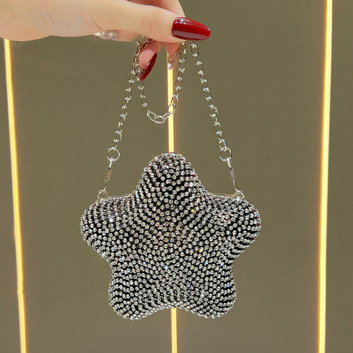 Rhinestone Star-Shaped Clutch