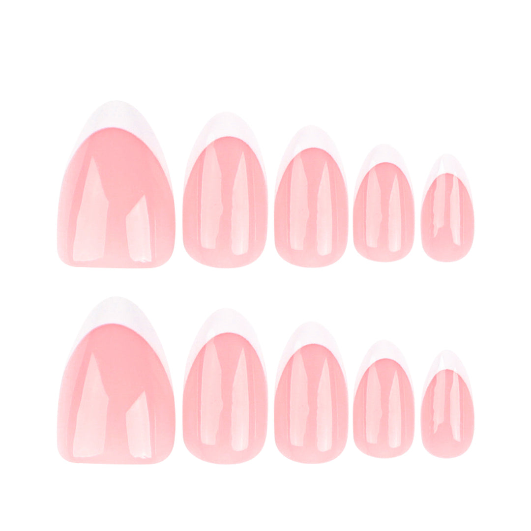 Classic French Tip Press-On Nail Extensions Stornfield
