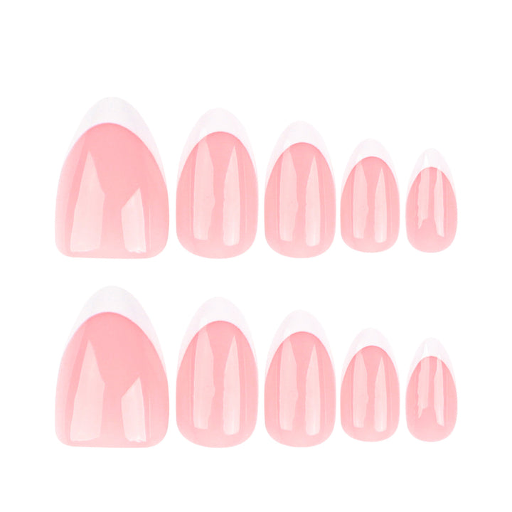Classic French Tip Press-On Nail Extensions Stornfield