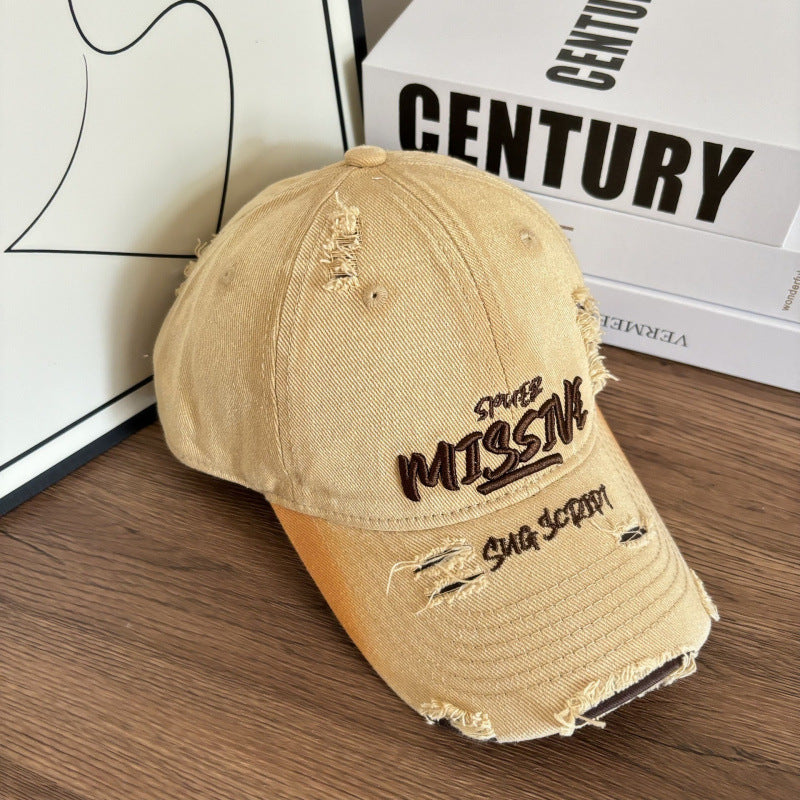 Women's Distressed Denim Adjustable Baseball Cap Stornfield