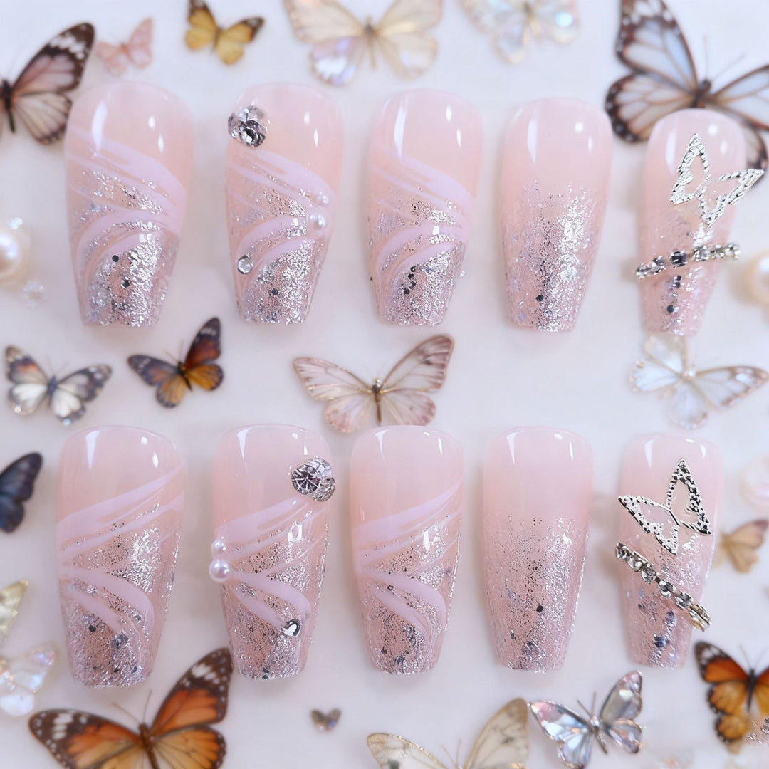 Glamorous 3D Rhinestone Nail Art Extensions Stornfield
